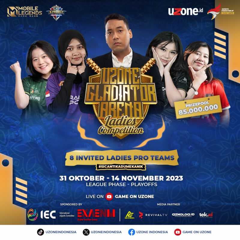 Menghitung Hari Duel Tim Pro MLBB Ladies di Uzone Gladiator Arena!