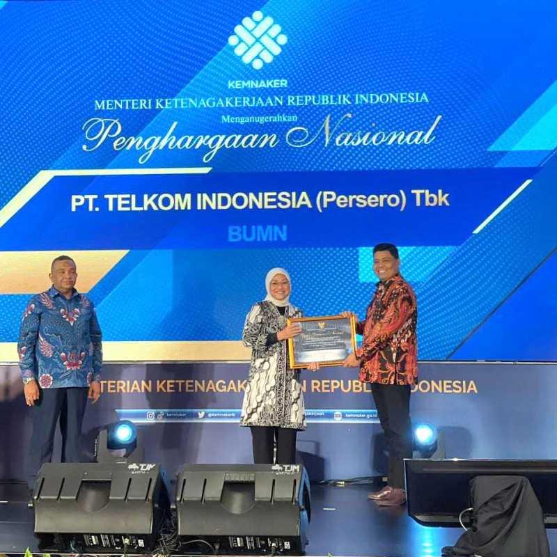 Telkom Sabet Penghargaan Tempat Kerja Inklusif dari Kemnaker