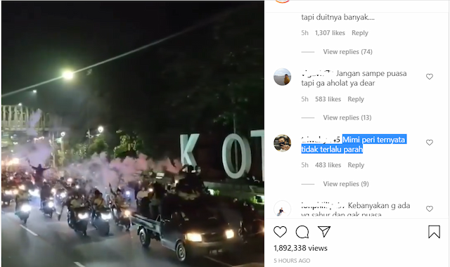 Heboh Pawai Sahur di Bekasi, Netizen: Corona Udah Ga Ada Harga Dirinya