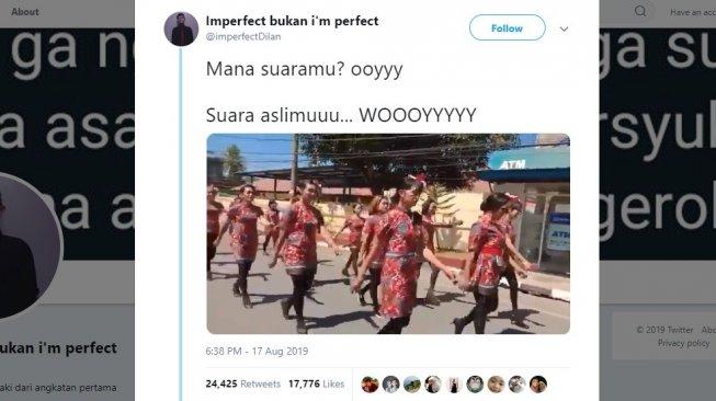 Bikin Ngakak! Aksi Waria Ikut Baris-berbaris