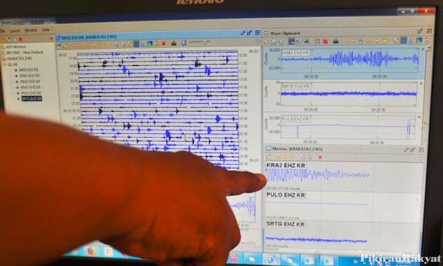 Gunung Anak Krakatau Keluarkan 56 Letusan, Gempa Guncang Lampung