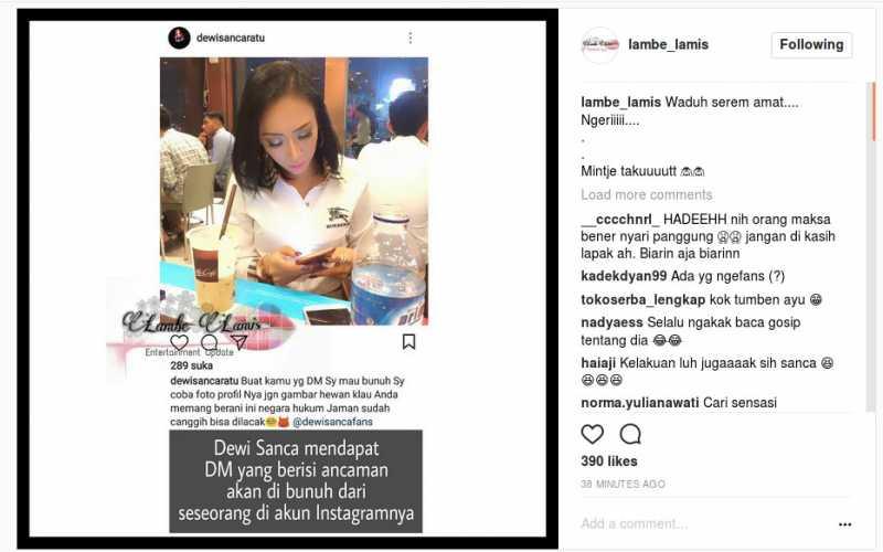 Mengaku Dapat Ancaman Pembunuhan, Dewi Sanca Malah Ditantang Netizen