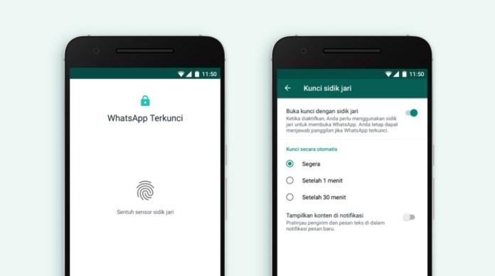 WhatsApp Android Bakal Pakai Sensor Sidik Jari