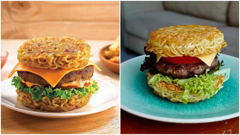 Resep Masakan: Indomie Burger Praktis dan Mengenyangkan